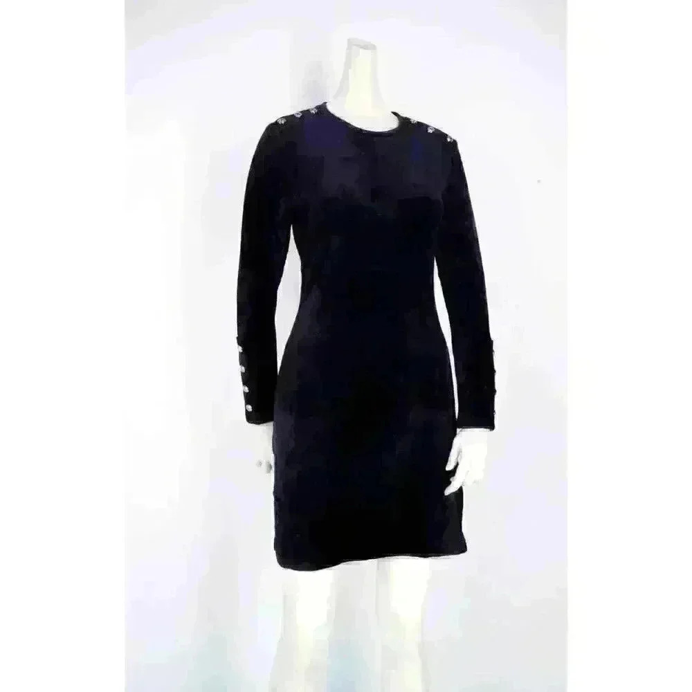 Juicy Couture Regal TRK Stretch Velour Solid Fitted Dress Sz Small NWT